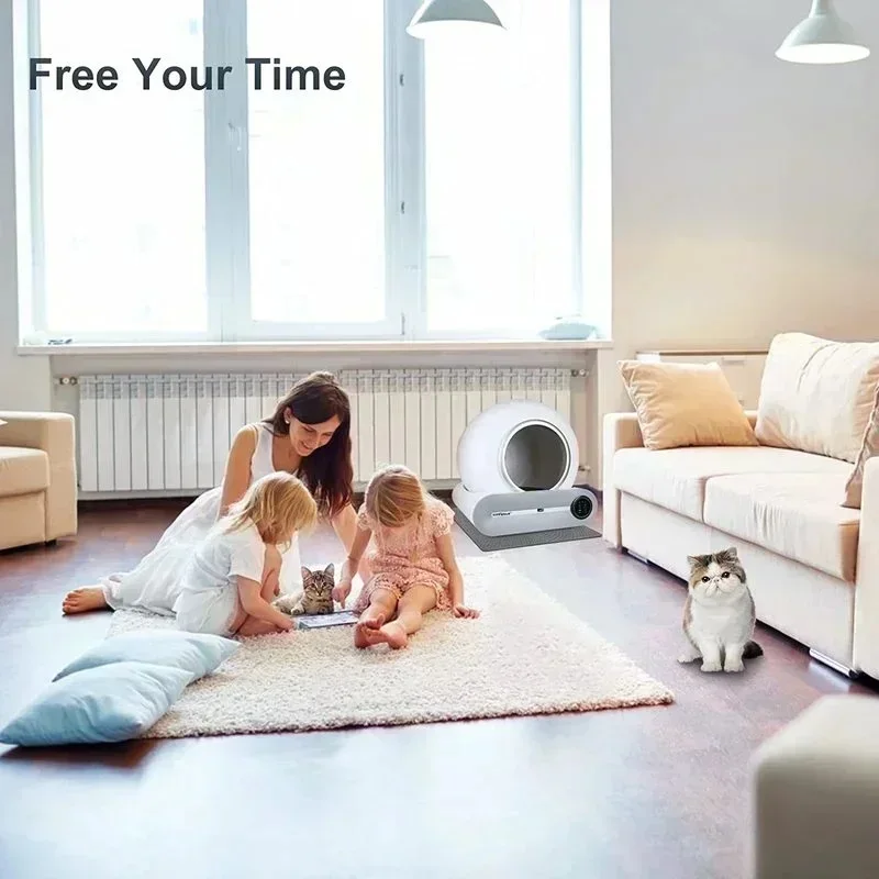 【English Version】Tonepie Automatic Smart Cat Litter Box App Control Pet Toilet Litter Tray Ionic Deodorizer 65L