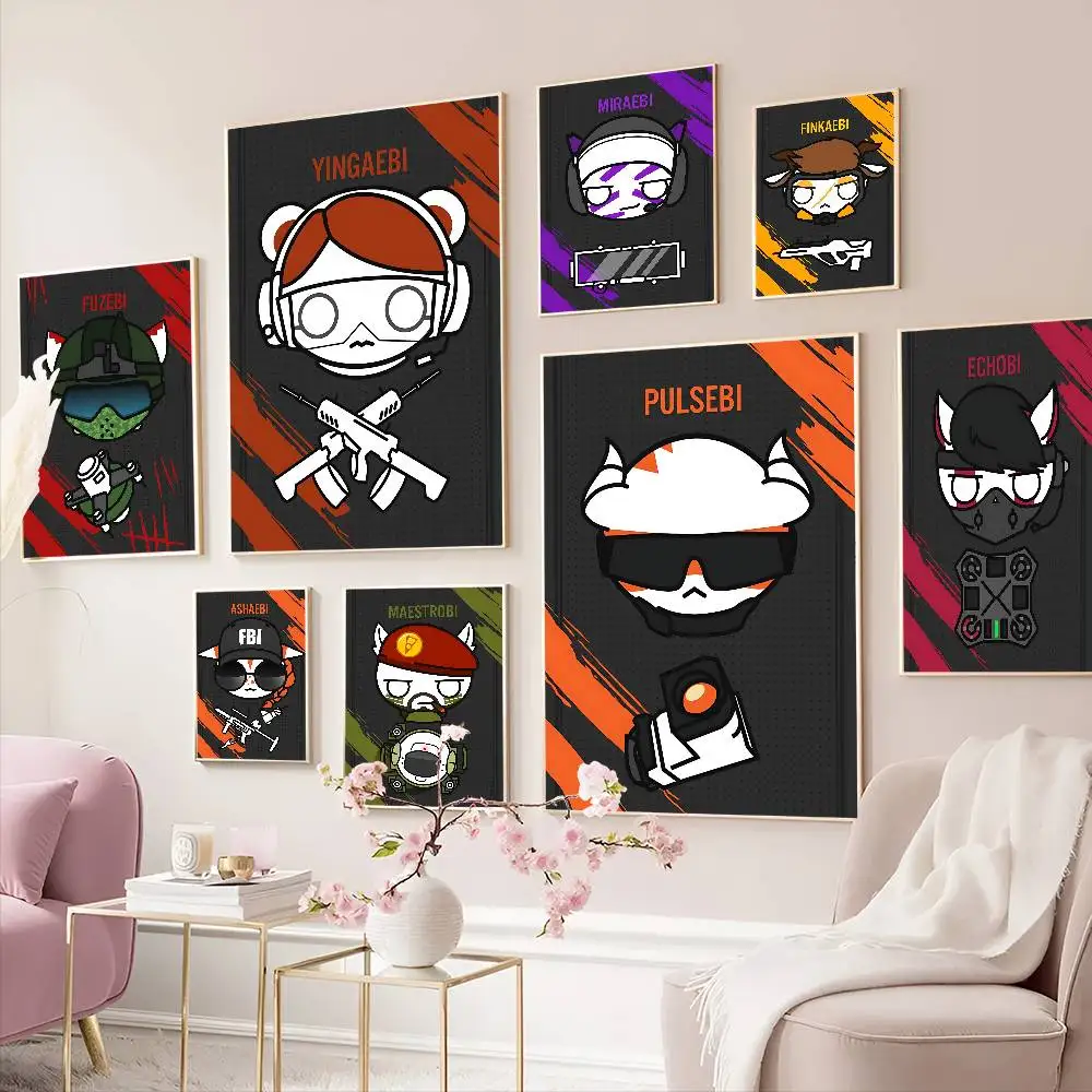 Game R-Rainbow S-Six S-Siege Classic Movie Posters HD Quality Poster Wall Art Painting Study Nordic Home Decor