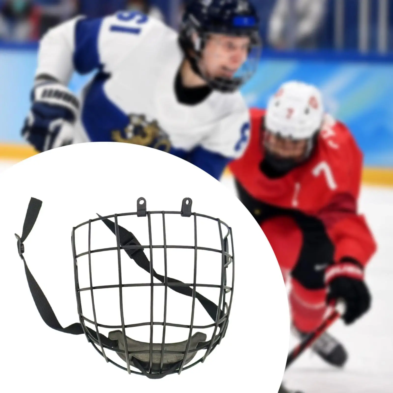 Hockey Face Guard for Adults Portable Face Cover Hockey Helmet Cage Face Protection for Ice Hockey Dryland Hockey Training Match