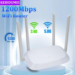 1200M kablosuz WiFi tekrarlayıcı Dual Band 2.4G 5G WiFi sinyal genişletici WiFi yönlendirici WiFi amplifikatör uzun menzilli sinyal Booster yönlendirici