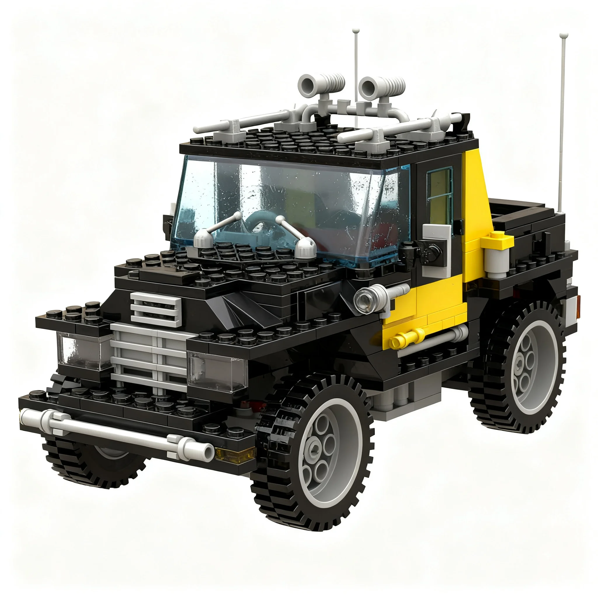 362pcs MOC Jeeped trailer boat Team Model Building Blocks Christmas Gift Collection Art Display Creative Idea Craft 3D Design