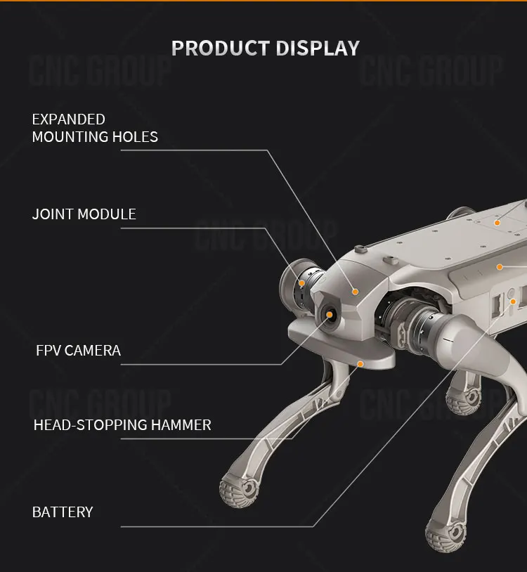 Security Patrol Dog Robot Industrial Intelligent Quadruped Robot Motor PLC Core Factory Best Seller AI 5G Autonomous Smart