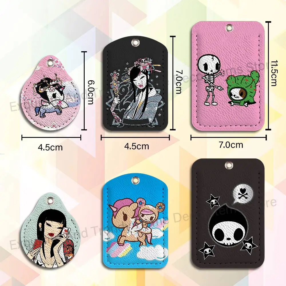 Cute T-TokidokiS Girl Custom Access Card Case Leather Card Holder Transportation Card Case