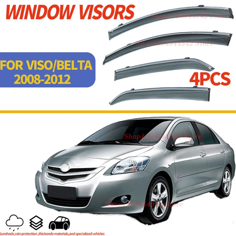 

For VIOS/Belta 2008-2013 Window visors Rain water prevention; Covering the sunlight; Anti fog; Snow prevention