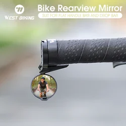 West biking universal ciclismo guiador espelhos retrovisores ajustável girar 16-22mm espelho retrovisor da bicicleta para mtb bicicleta de estrada