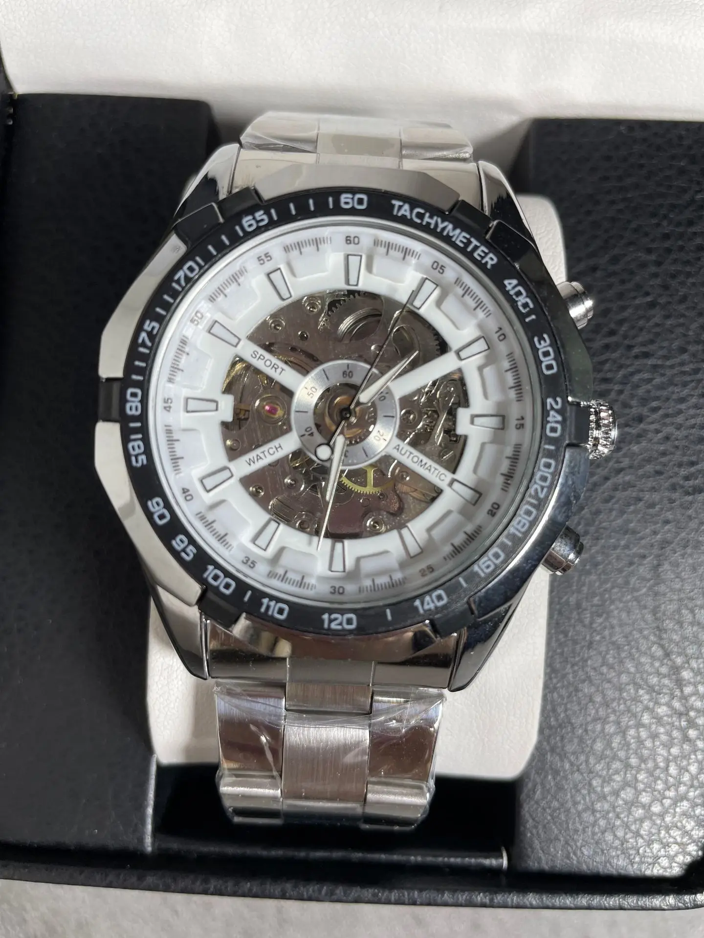 Relógio mecânico de luxo superior completo oco masculino automático mecânico w atch relógio mecânico automático masculino cinto de aço