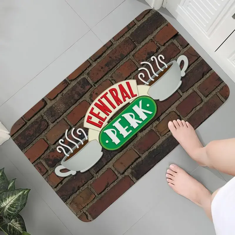 Classic Perk Friends Printed Welcome DoorMat for Bathroom Kitchen Friends TV Show Non-slip Entrance Bedroom Carpet