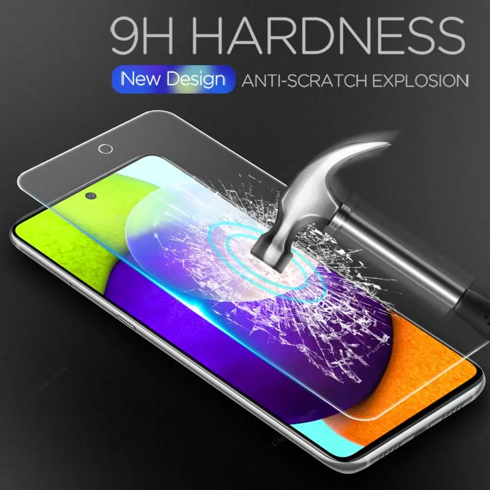 Protective Tempered Glass For Samsung Galaxy A54 A53 A52 A52s A34 A14 A32 A33 A13 A23 Screen Protector Film A 54 34 14 5G Films