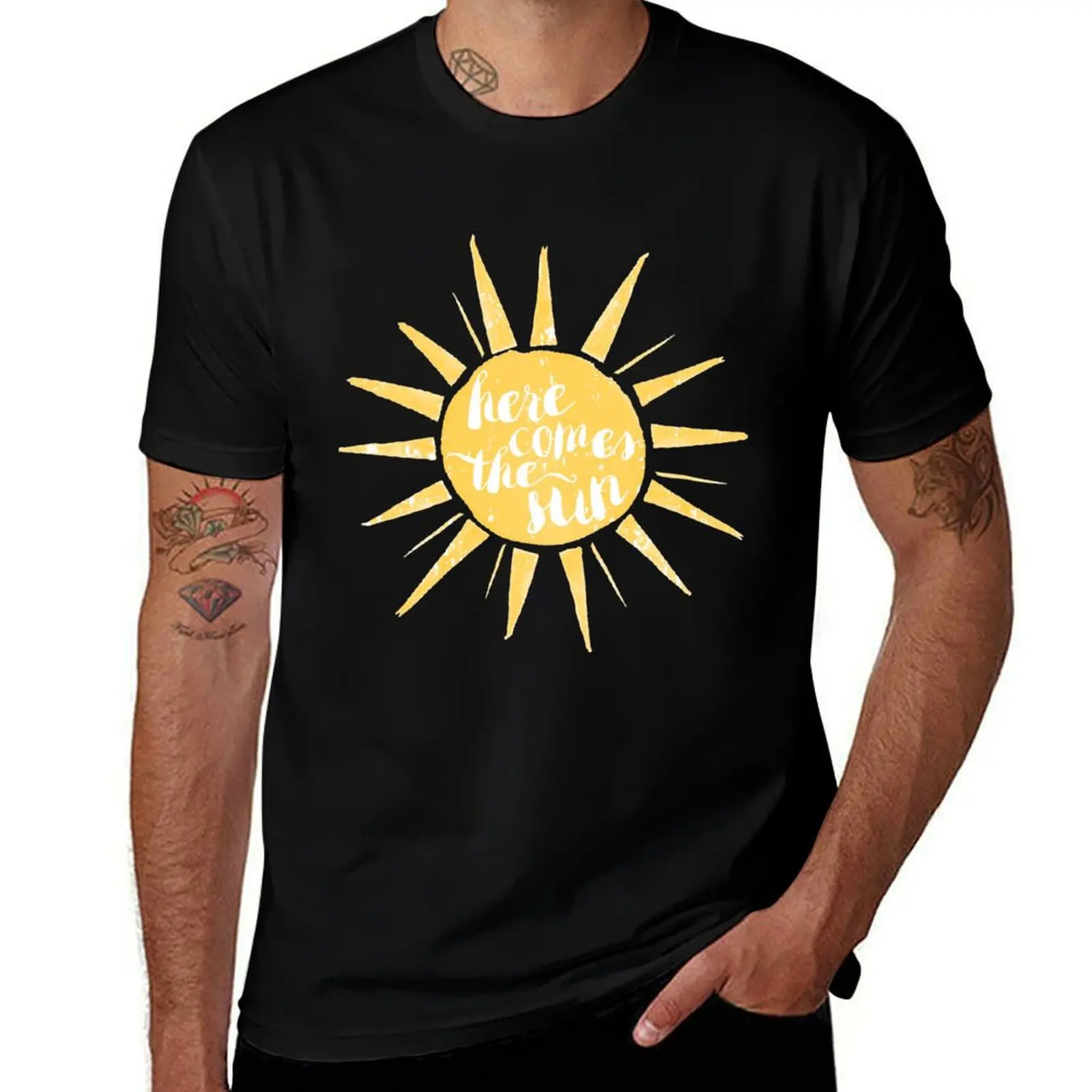 

Here Comes the Sun T-Shirt t shirts with prints man t shirt heavy cotton T-Shirt
