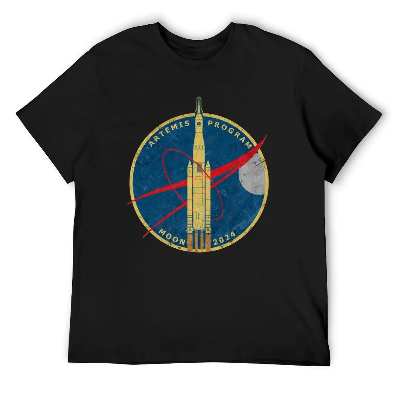 

Artemis Program - Moon 2024 T-Shirt blue lock oversized graphic tee funny costumes valentines clothes mens cotton t shirts