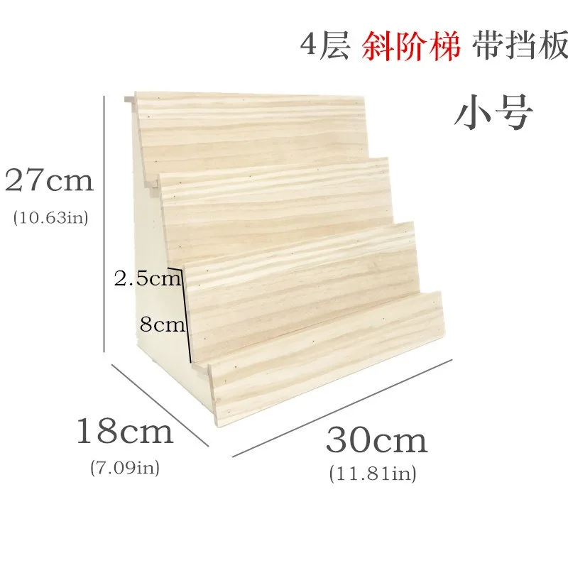 Large-capacity ladder shelf for live broadcast, lighter, thangka greeting card, mobile phone case, fine nail glue