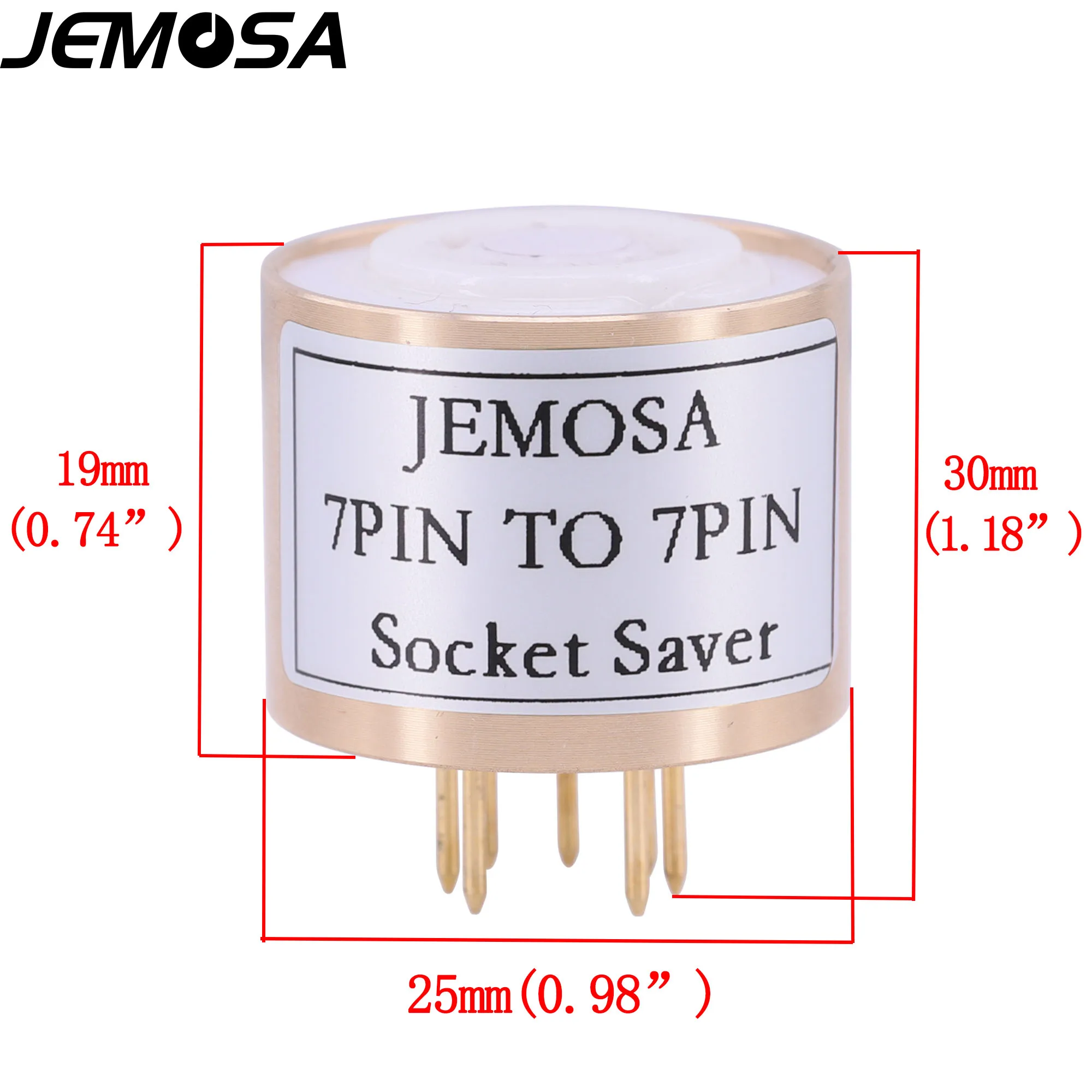 1PC 7Pin TO 7Pin Vacuum Tube Socket Saver Test Socket For 6X4 6J1 6J2 6J3 6J4 6J5 6Z4 Audio Vintage Tube Socket Saver Amplifier