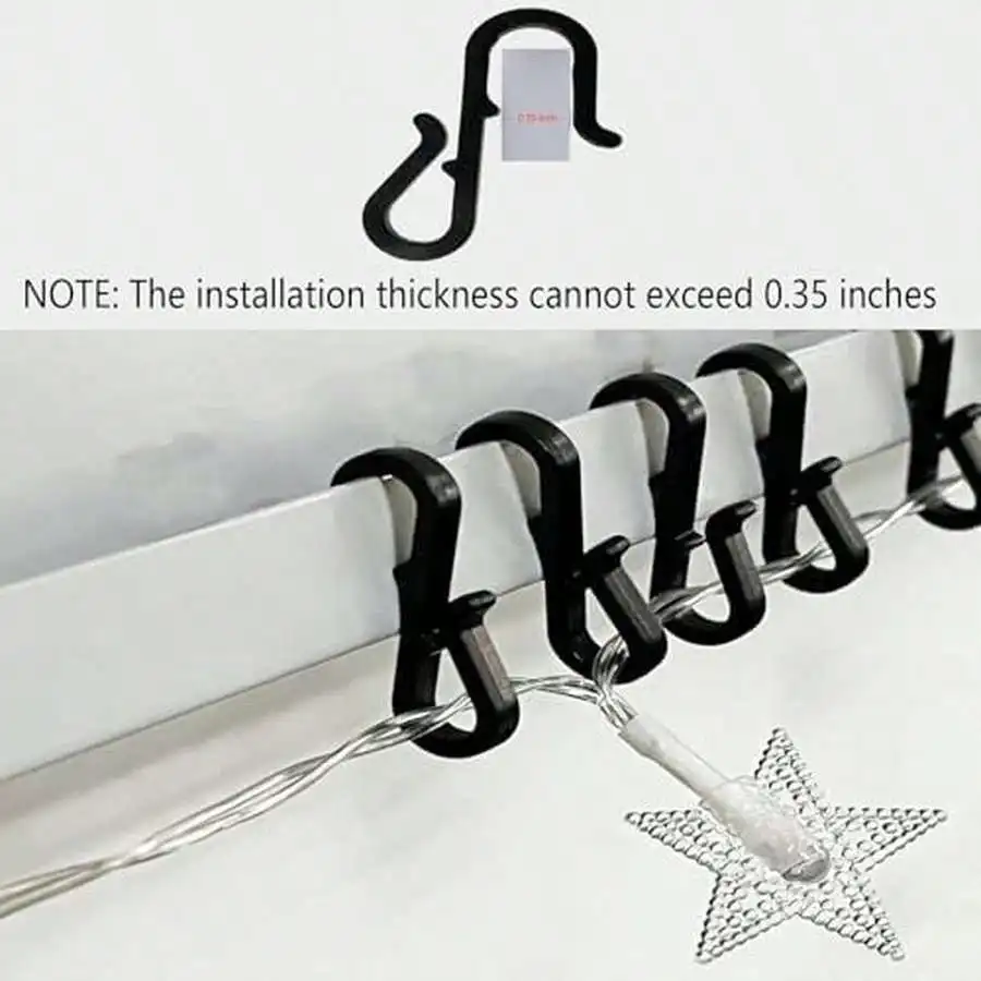 50 Pcs Mini Christmas Light Clips: No Tools, Quick Install, for Outdoor Holiday Lights