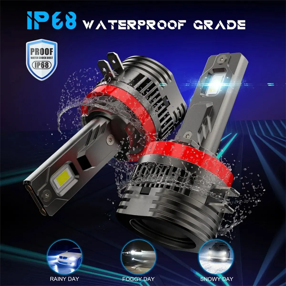 

Светодиодная лампа для фар H11B для Ford Fiesta Kia Hyundai Plug and Play, основная в автомобильном освещении