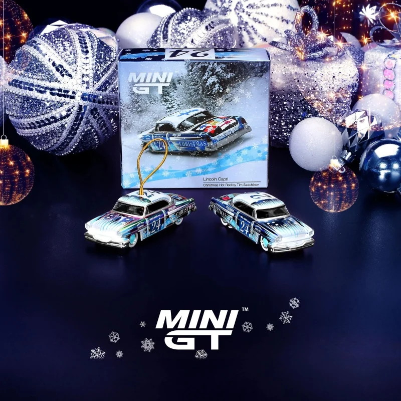 1:64 Fine works64 Metal em pó AMG GTR Metal Red Boot cover Shelby 427 série de Natal liga modelos de carros fundidos, brinquedos para meninos