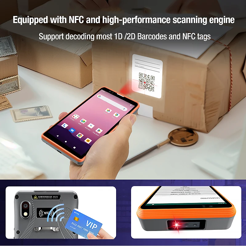 Android 12 PDA Robuster PDA-Barcode-Scanner 6 Zoll 3 GRAM 32 GROM Zebra 2D-Scanner Wifi Bluetooth NFC Datumsammler WMS PDA