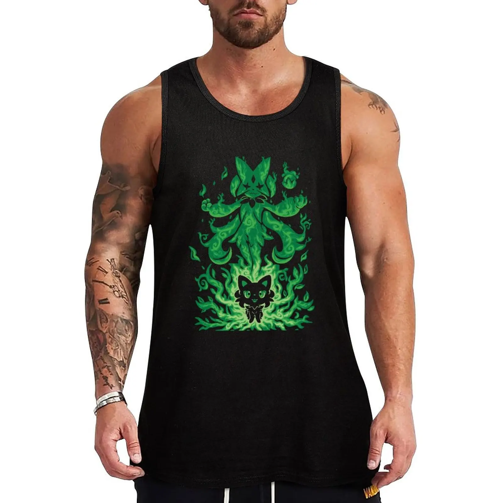 

Silhouette Grass Magician Evolution Tank Top Short sleeve Men's gym t-shirts anime gym clothing men