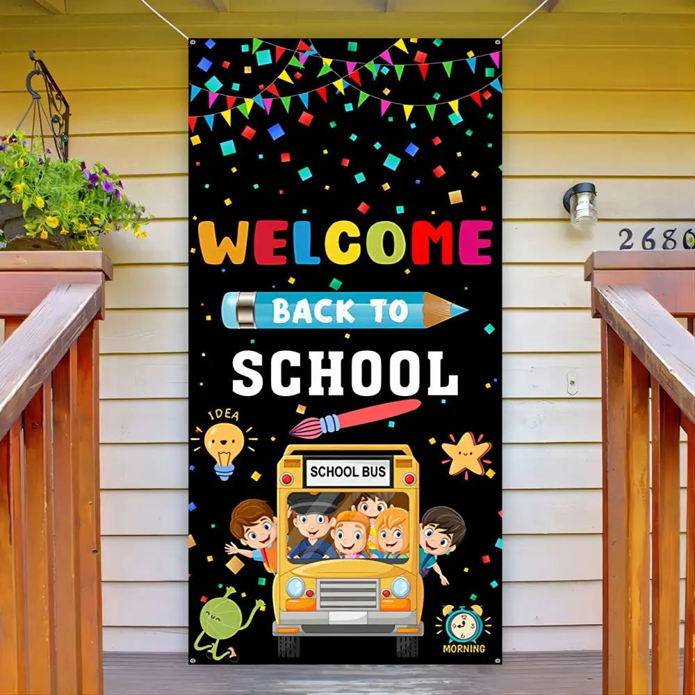 Back to School Decorations - Vibrant Welcome Back Banner for Classroom, Teacher, Office, Home Decoration for First Day of School