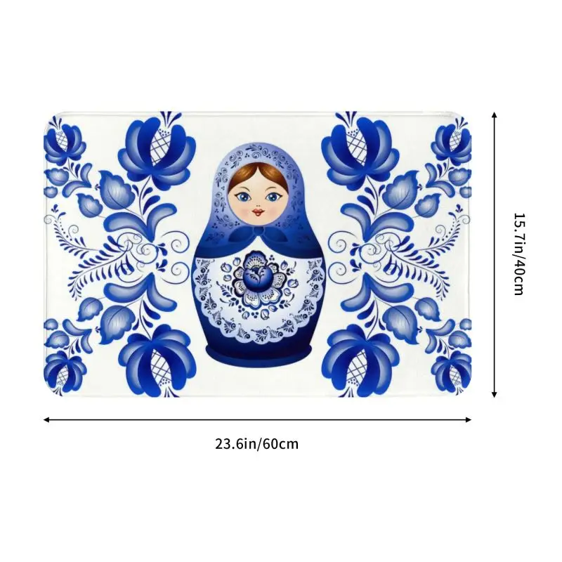 Matryoshka Doll Russia Door Floor Bath Kitchen Mats Anti-Slip Outdoor Russian Folk Art Doormat Toilet Entrance Carpet Rug