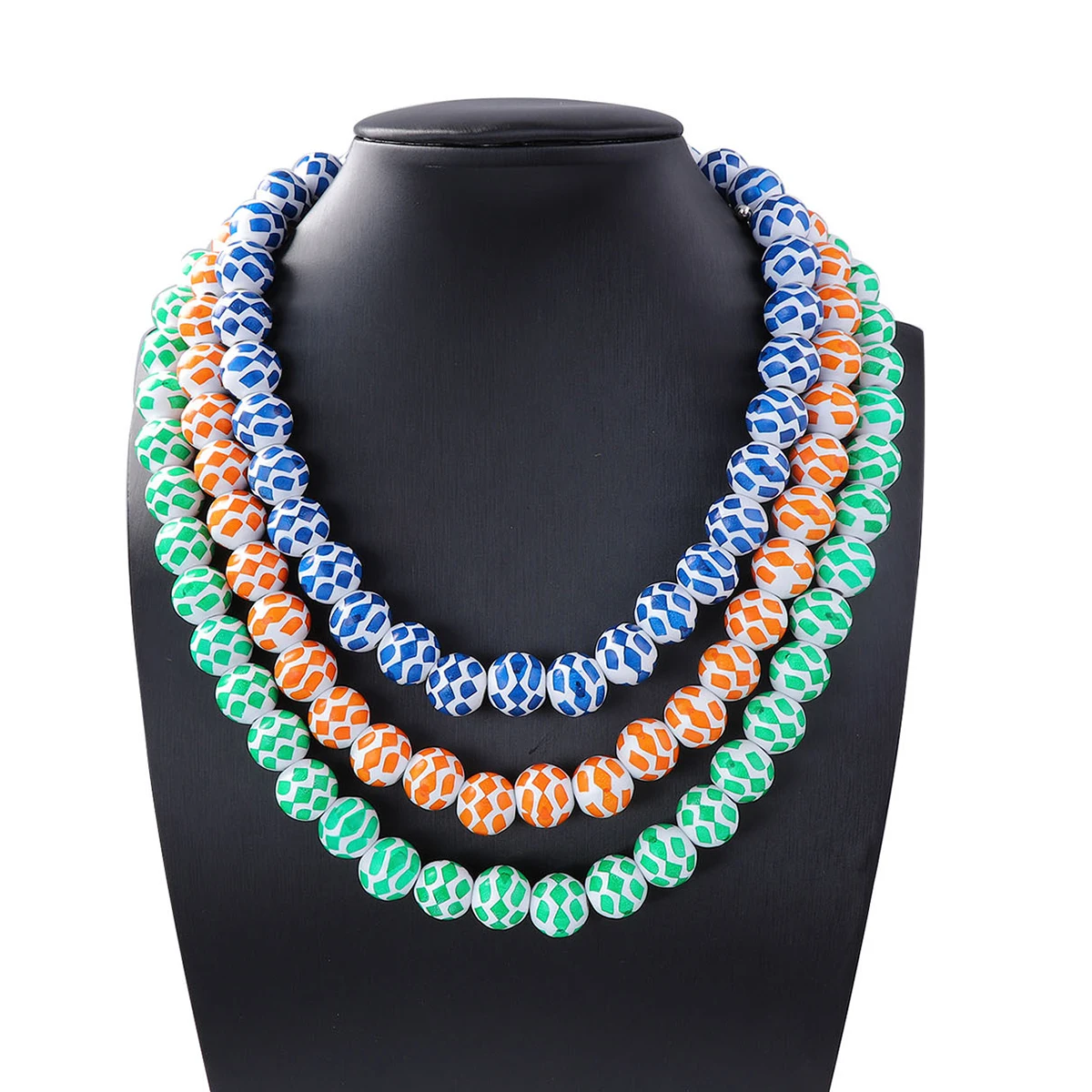 

ZAA Personality Creative Design Colorful Resin Balls Choker Necklaces for Women Fashion Holiday Party Jewelry Gifts