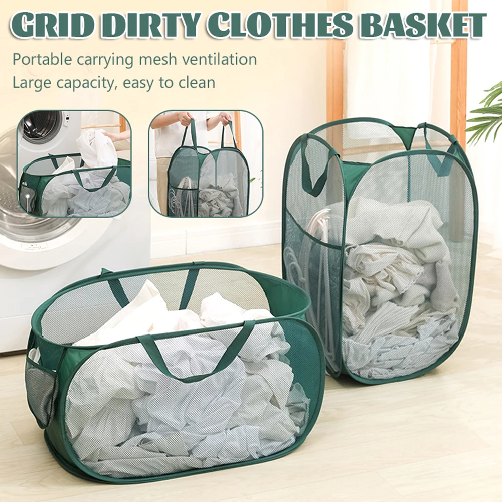 Folding Dirty Clothes Basket For Household Bathroom Laundry Storage Basket Clothes Bag Laundry Basket Sundries Organization Bags