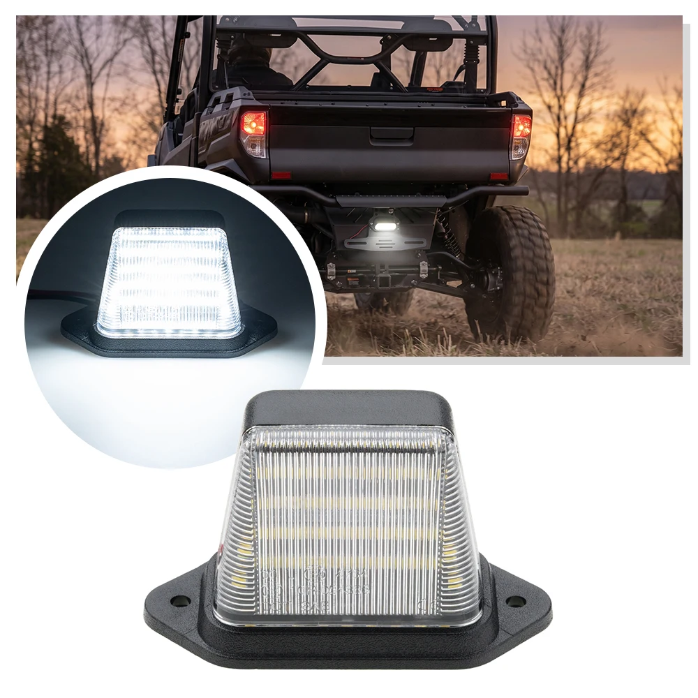 Wire LED License Plate Light 12V Recessed Waterproof Universal for Trailer RV Camper Boat Truck Interior Step 6000K White Easy