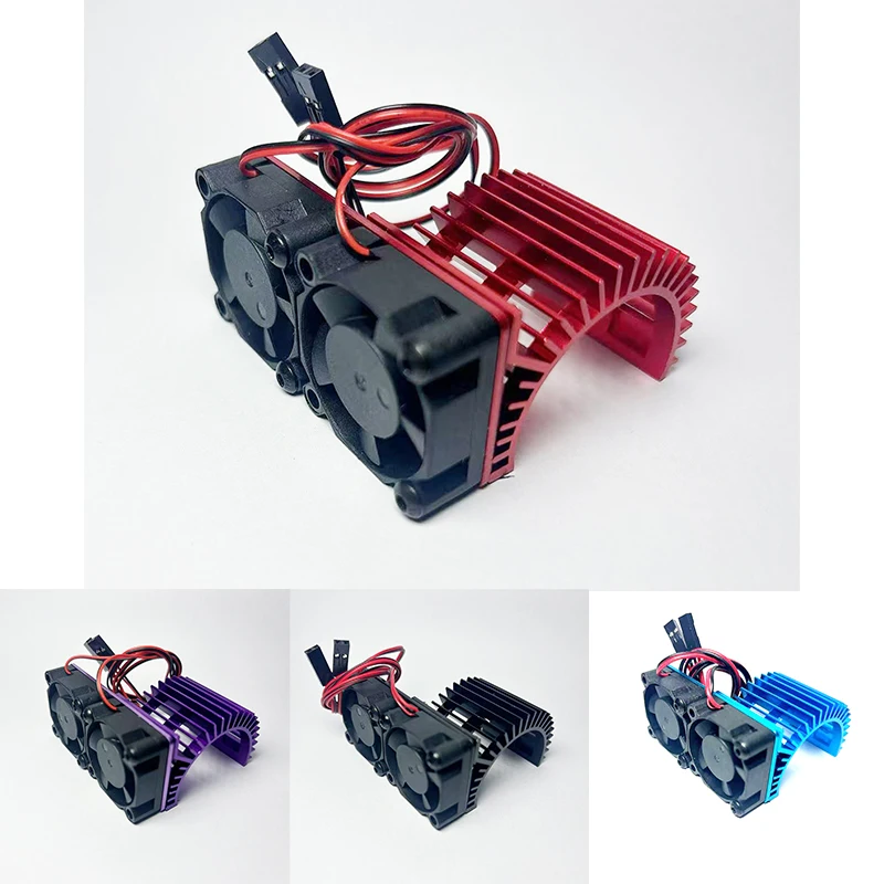 

Радиатор двигателя из алюминиевого сплава с двумя вентиляторами — для 540/550/3650-3670 (36 мм) — система охлаждения 5 В-7,4 В — обновление 1/8-1/10 RC