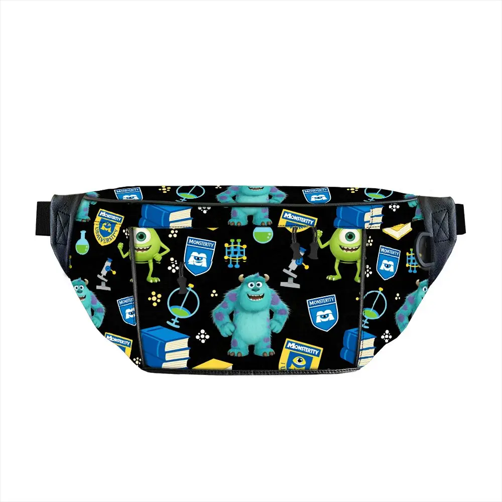 

1pc Monster University themed full page printed large capacity waist bag, suitable for leisure commuting, fitness, birthday gift