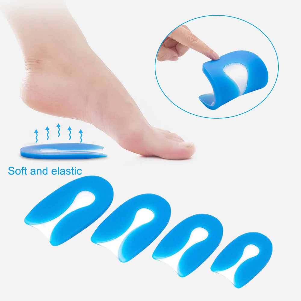 

Gel Silicone Heel Cups/Pads Heel Cushion Soles Relieve Foot Pain Plantar Fasciitis Protectors Shoe Pad Feet Care Inserts