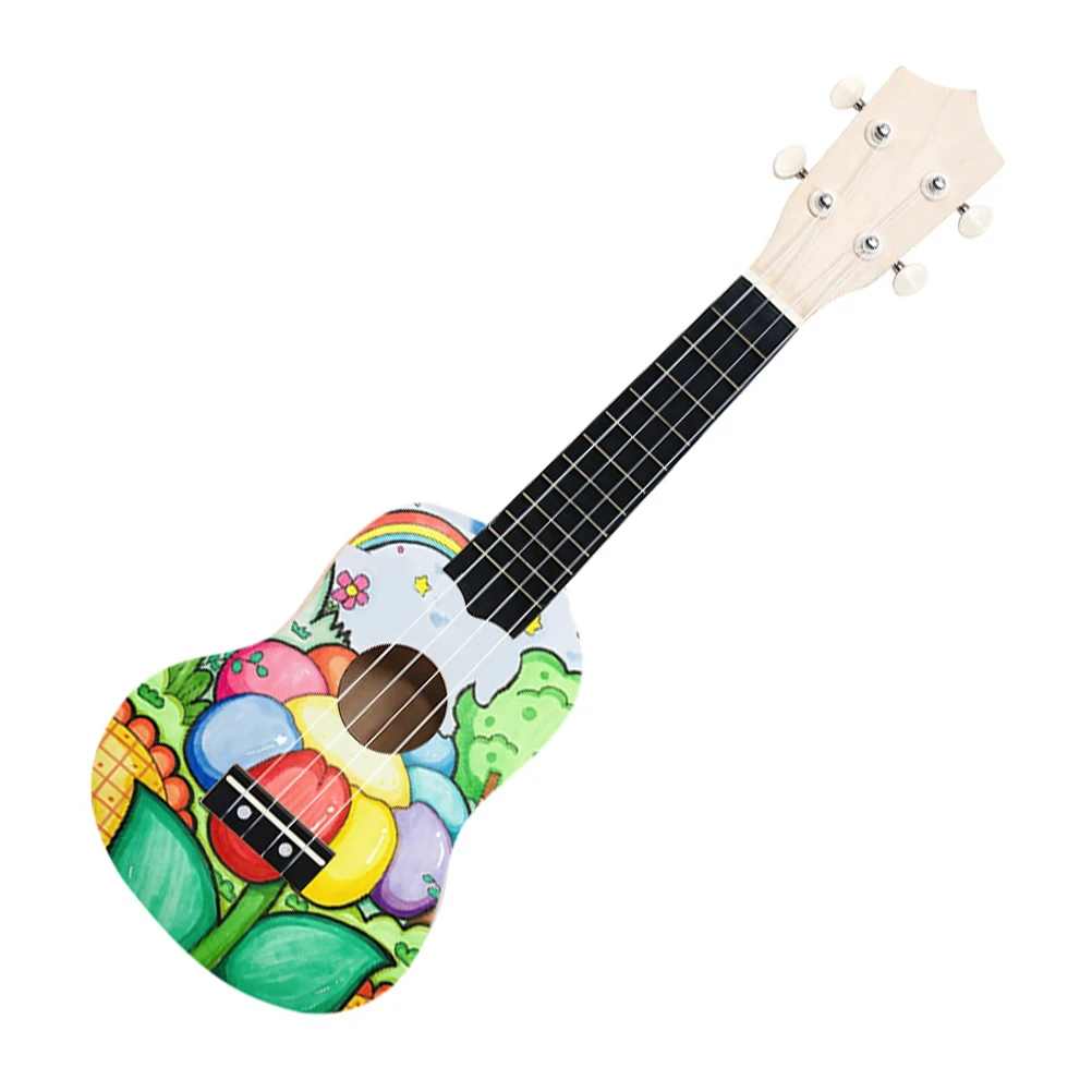 

1 set 1 Set Diy Wooden Ukulele Kit For Kids Premium Durable Handmade Musical Instrument Graffiti Doodle Assembly Crafts Supplies