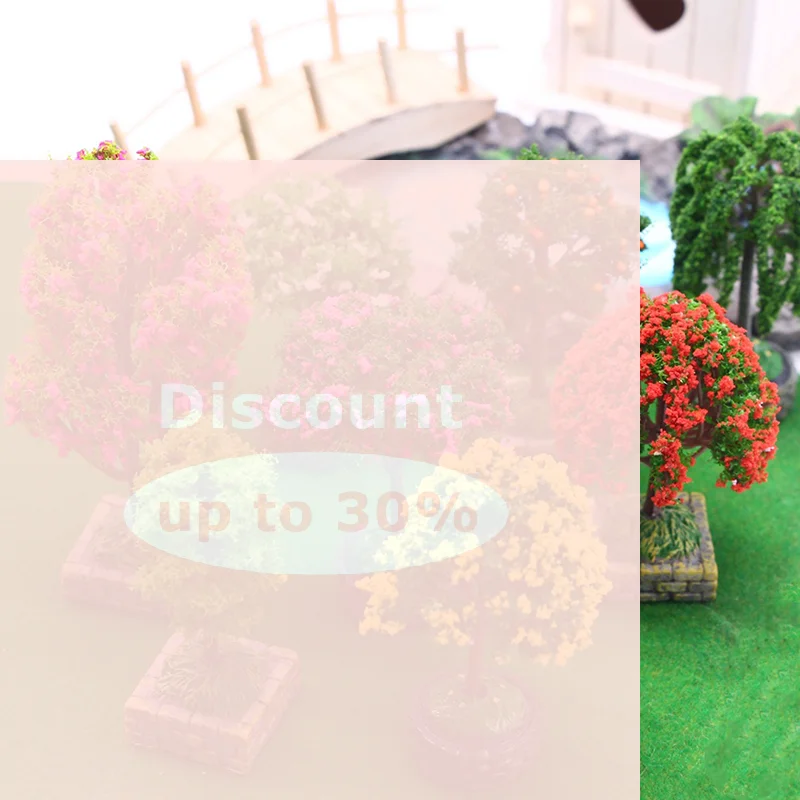 [1pcs 1:12 Dollhouse Miniature Landscape Tree Orange Tree Garden Decor Toy Doll House Accessories]