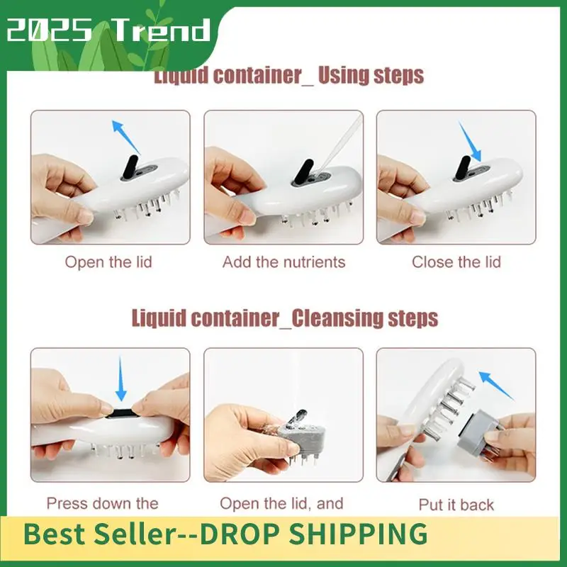 

ATP34!- Electric Calp Massage Comb Hair Oil Applicator Scalp Massager For Hair Treatment Growth Medicine Fluid Essential Oil