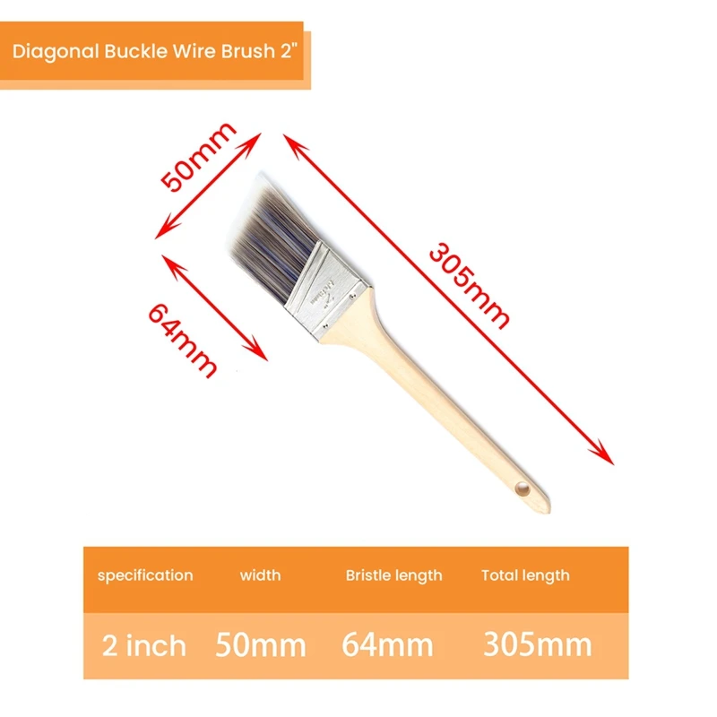 Master Pro Paint Brush Set Angled Paint Brushes For Painting Walls Wood Trim Paint Brush Synthetic Paint Brush