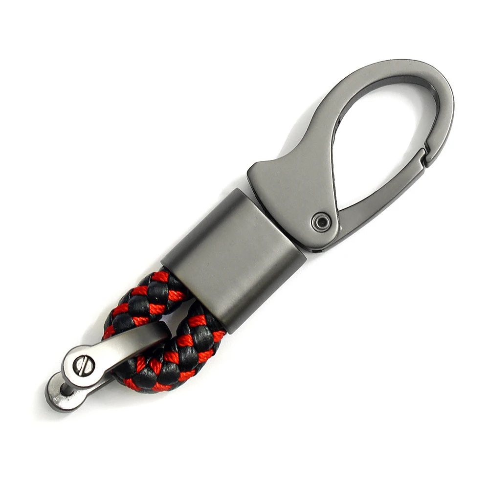 Car Key Holder Key Rings Key Chain Hand Woven Horseshoe Buckle Keychain Car Metal Keyring Gift Creative Auto Accessories
