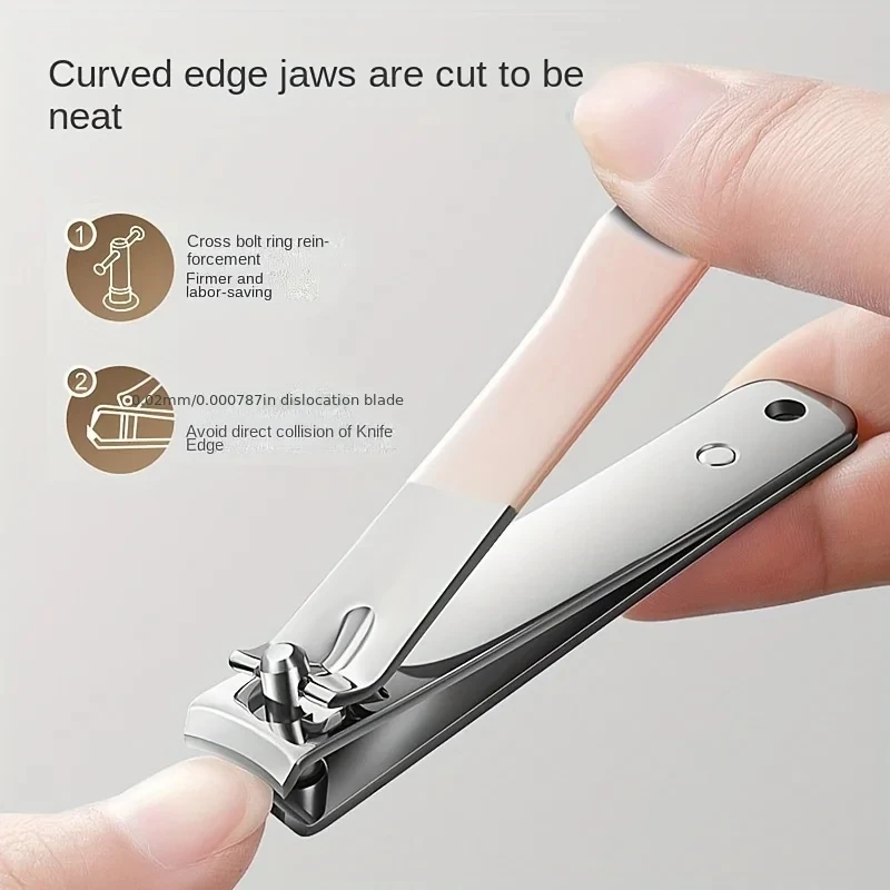 Coupe-ongles professionnel en acier inoxydable pour hommes et femmes, outil de manucure portable