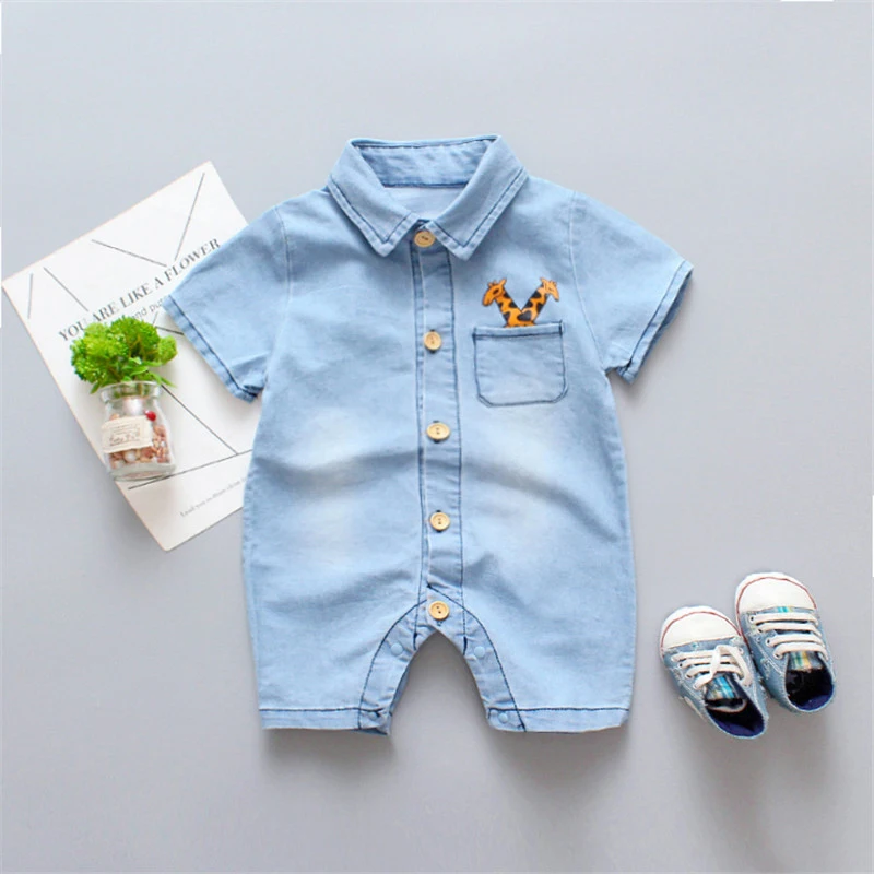 ENENS Newborn Unisex Clothes Polo Jumpsuits Summer Baby Rompers Solid One-pieces 0-24 Months Soft Suits Cotton Clothing Sets