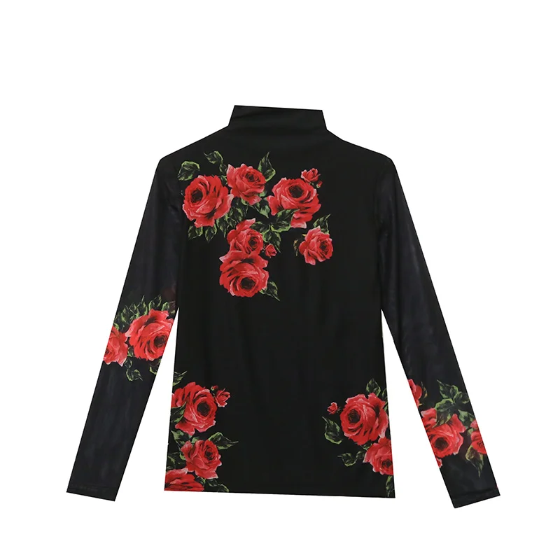 Sexy Me ter Ne Long Sve T-shirt da donna con stampa Top Slim Fit Base irt Faionable European Sle Commute Sle Autu...