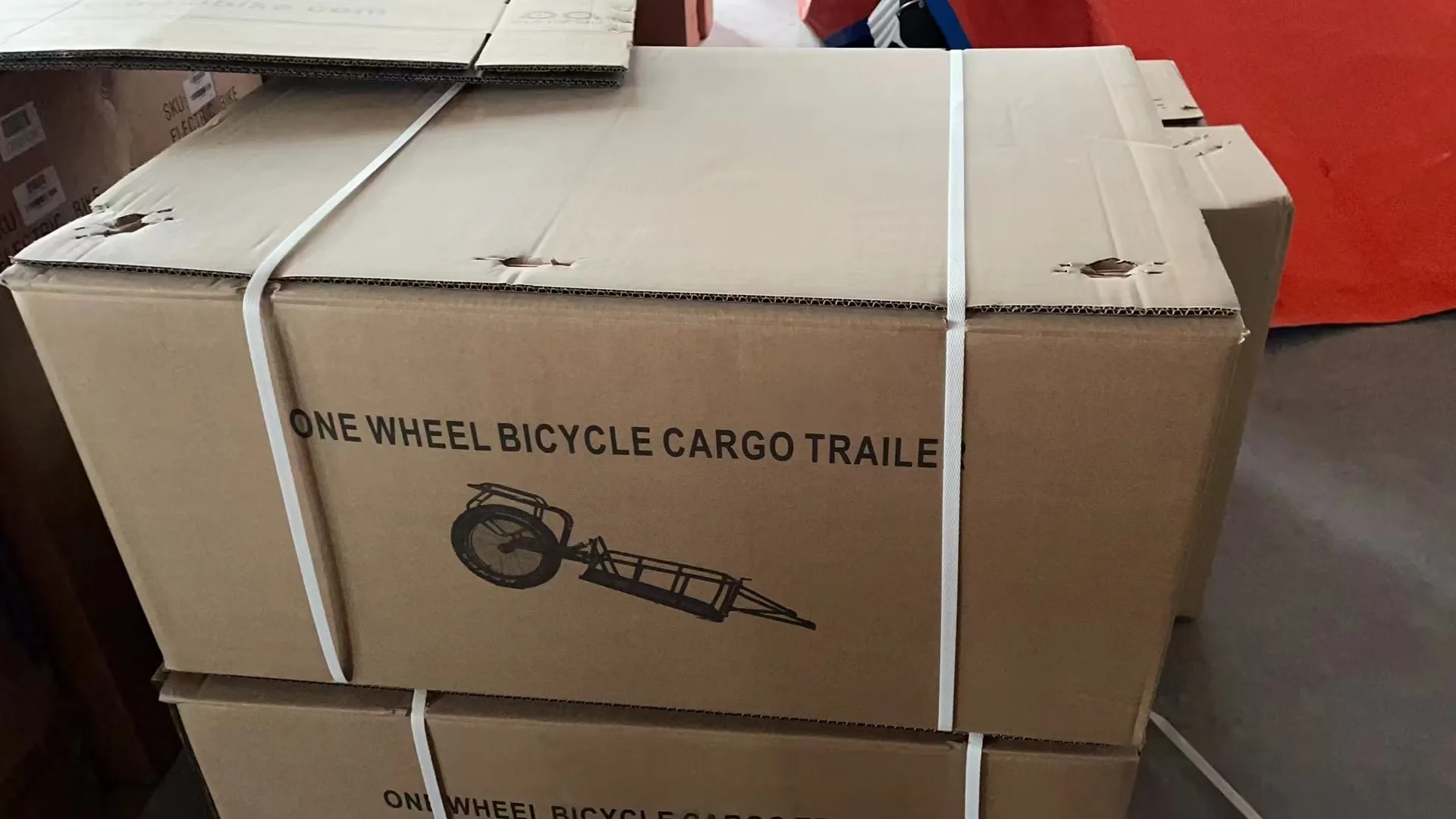 Bicycle Trailer, Mobile Cargo Carrier, Steel Frame, Maximum Load 80kg Convenient and Fast for Heavy Transportation