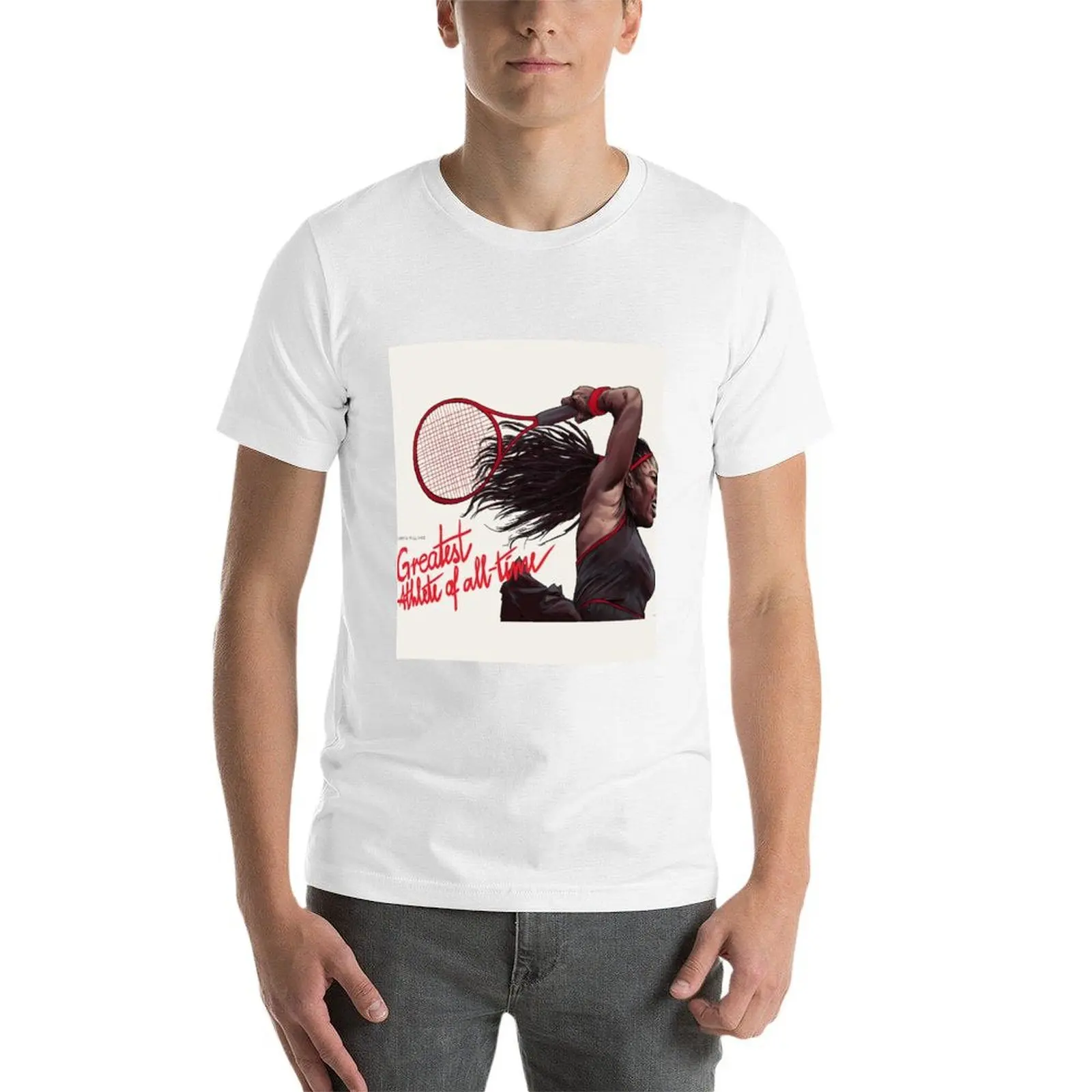 أحدث طراز لنجم التنس من مجموعة Serena تي شيرت قطني تي شيرت حزمة تي شيرت للرجال من القطن الناعم