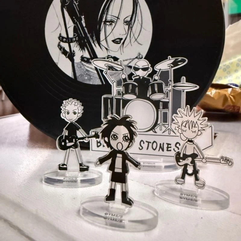 Anime NANA Black Stones‌ BLAST Terashima Nobuo Okazaki Shinichi Cosplay Standing Plate Acrylic Figure Stand 4Pcs/Set Accessories