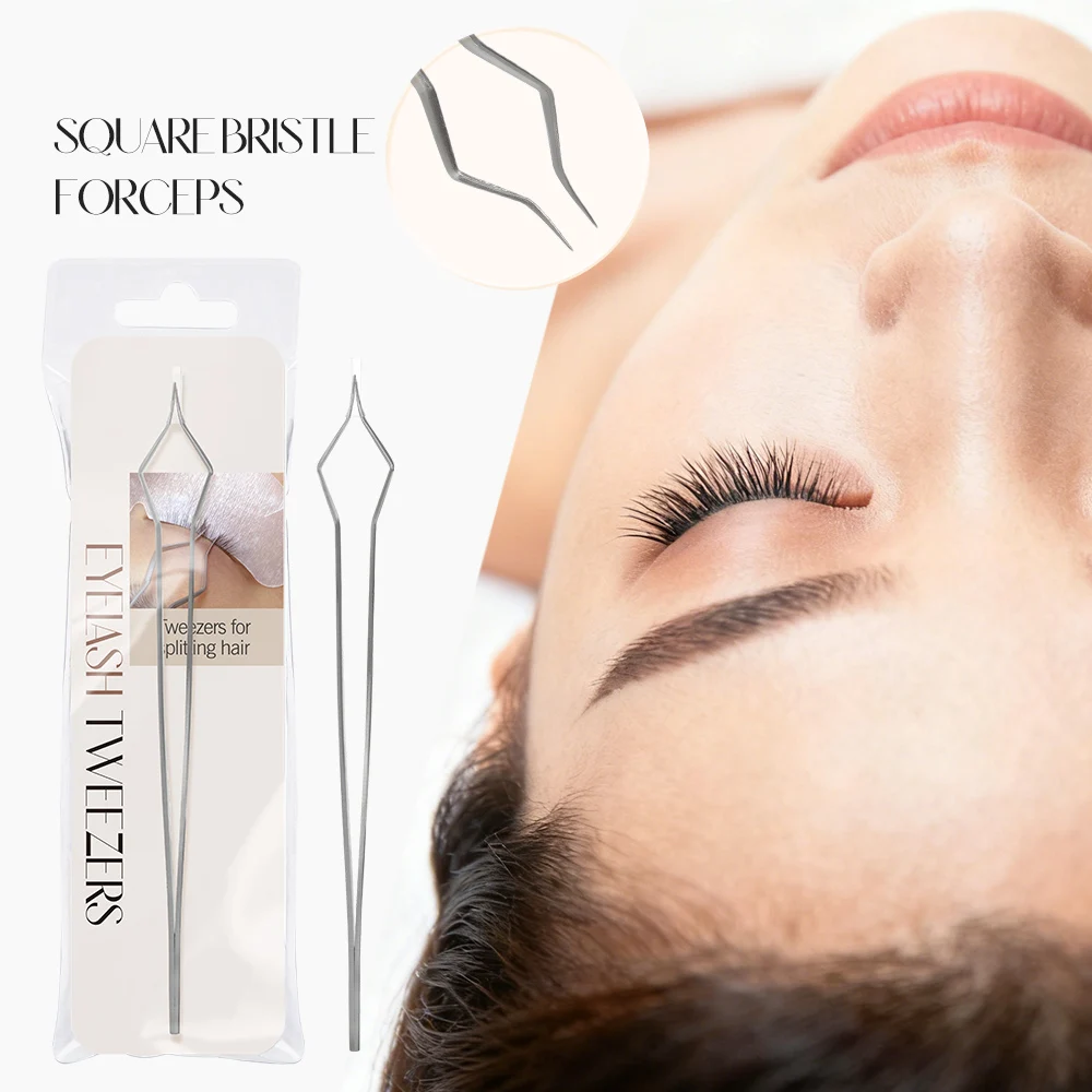 Roestvrijstalen mee-eter-extractortang met gebogen uiteinde, professionele pincet voor het verwijderen van acne en mee-eter, acne-tang met gebogen uiteinde