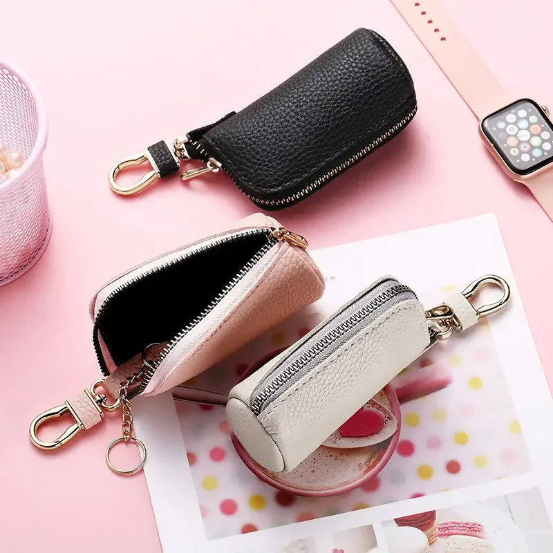 Multifunctional Mini Key Bag Men Women Keychain Fashion Simple Home Zipper Car Key Case Large-Capacity Travel Storage Organizer