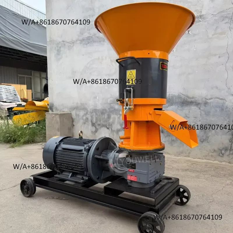 Poultry Livestock Chicken Pig Sheep Farm Roller Rotating Type Reduction Gearbox 630kg/h OEM CE Animal Feed Pellet Making