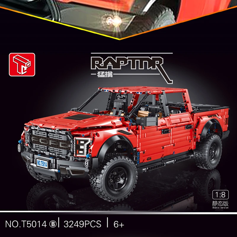 Hohe-Tech T5014 3249PCS Ford Raptors F-150 Pick-Up Truck SUV Auto Modell Gebäude Ziegel Blöcke MOC spielzeug Weihnachten Geschenk 42126