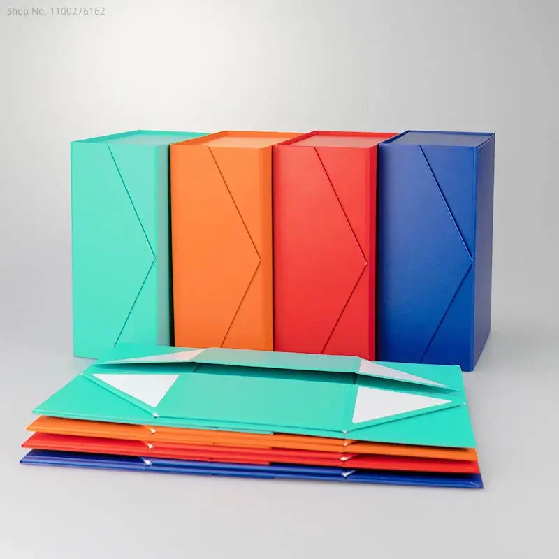 

2PCS Good Quality Fancy Magnetic Lid Gift Box Storage Cardboard Paper Flap Hardcover Clamshell Folding Box For Wedding Packaging