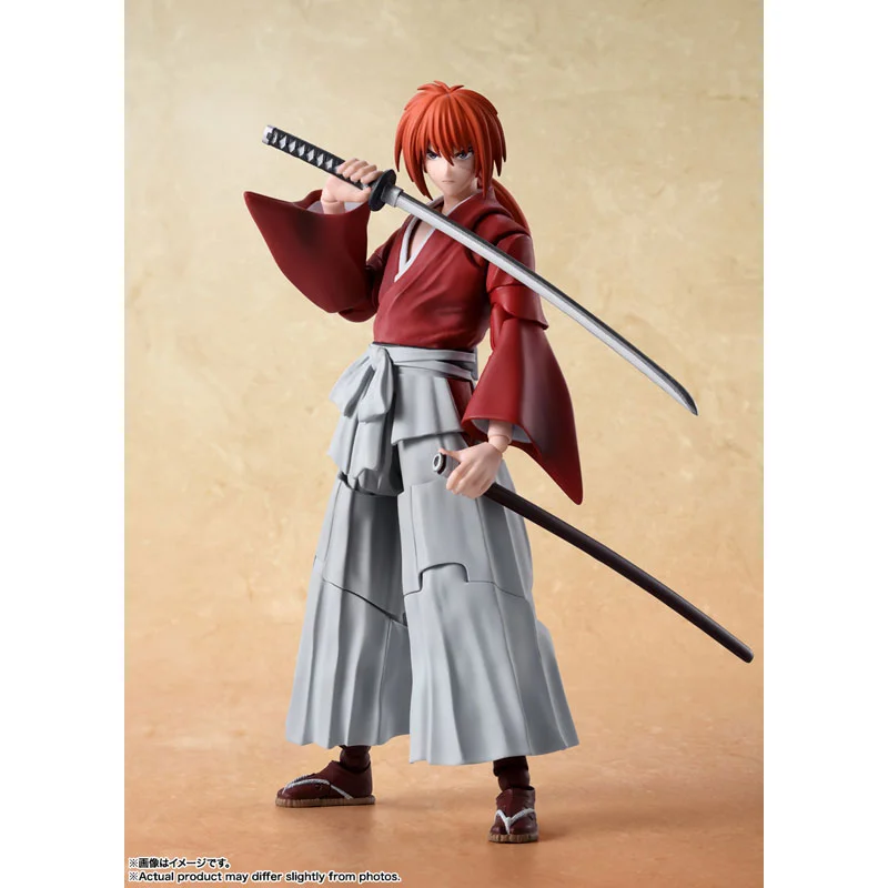 In Stock Original Bandai S.H.Figuarts SHF Kenshin Himura Rurouni Kenshin Meiji Swordsman Romantic Story Anime Action Model Toys