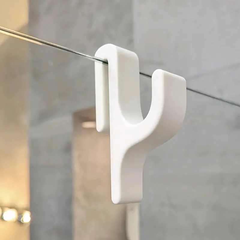 3D Shower Door Towel Hook For 8mm Glass Doors Bathroom Hanger For Clothes Towel Bathrobes Laundry Dormitory Apartment