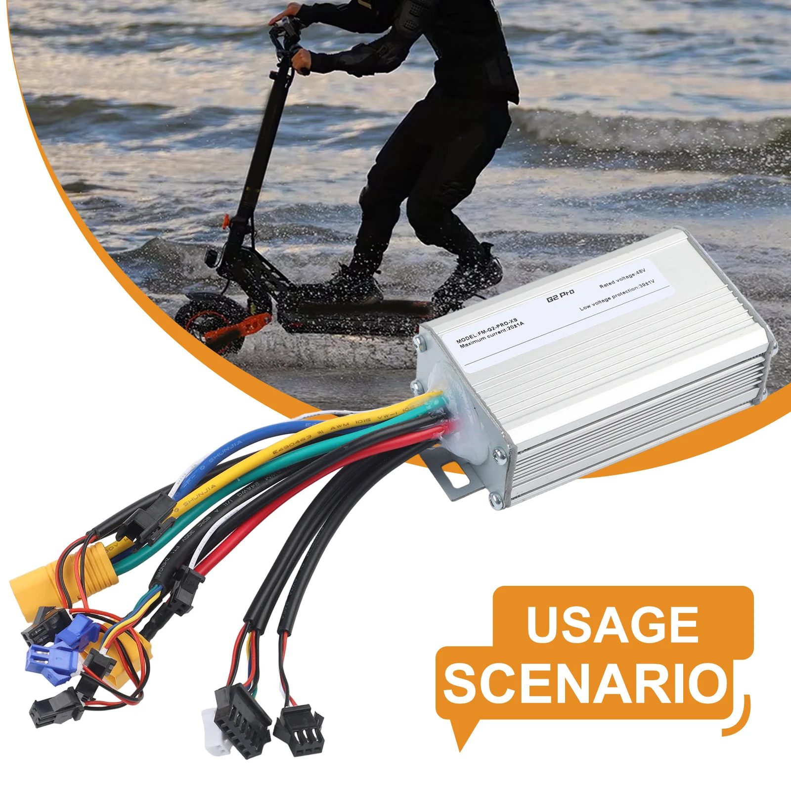 

48V 25A Controller Brushless Controller Component Coordination Good Heat Dissipation Scooter Speed Control For Electric Scooter