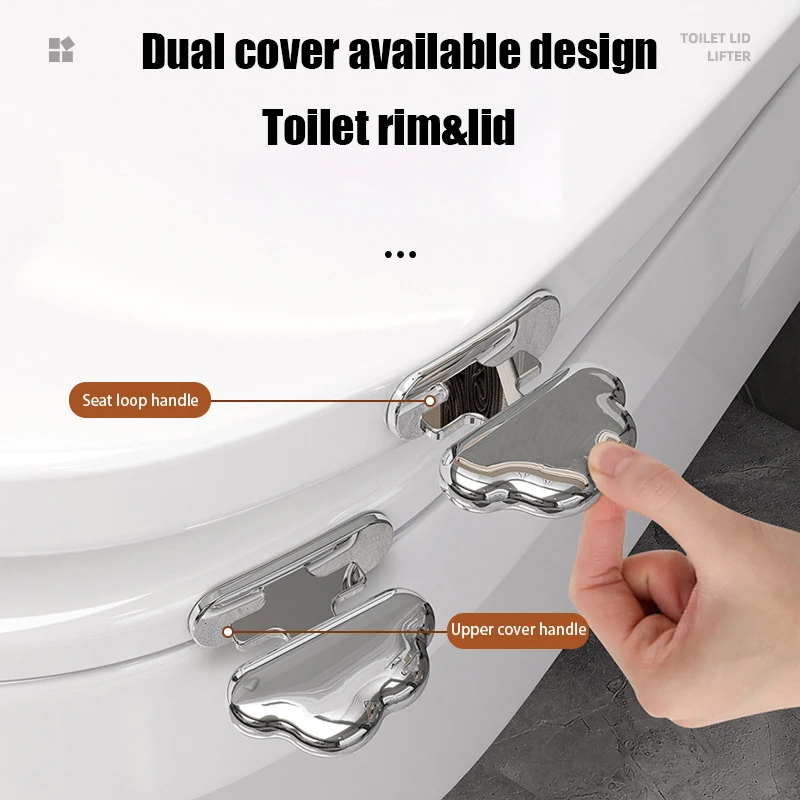 Dissolvant de couvercle de toilette portable pour usage domestique, ouvre-couvercle rabattable, poignée sanitaire, couvercle de siège de toilette, poignée de levage