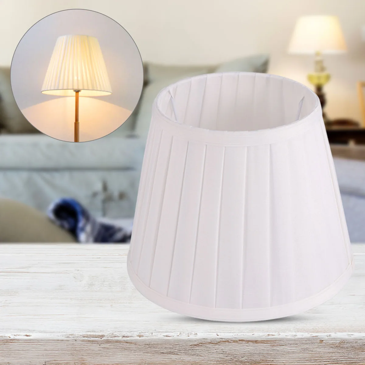 

1Pcs Pleated Cloth Lampshade Suitable for E27 Bedside Floor Table Wall Lamp Cover Cloth Lampshade